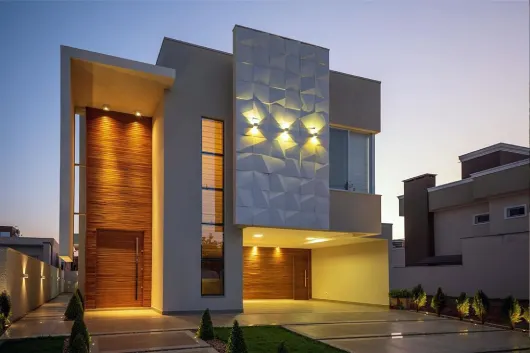 Fachada com Revestimento 3D